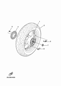 YP250RA Переднее колесо