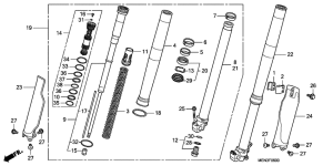  Вилка передней оси