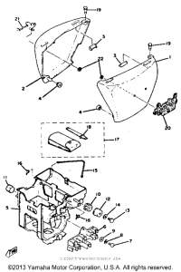 XS750SE Side cover - battery box