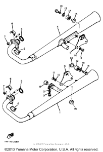 XS400SJ Выхлопная система