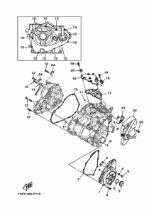 YZF-R25 クランクケ-スカバ- 1