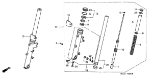  Вилка передней оси