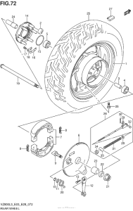 VZ800 Переднее колесо