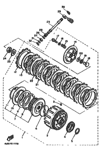 XJ550 Сцепление