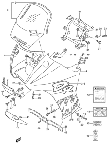 DR650 Cowling - label