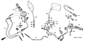 CBF500 (ABS) Handle lever / switch / cable