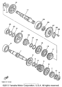 XT350SC (CA ED.) Трансмиссия