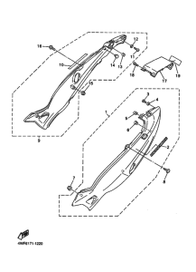 YZF600R YZF600RP Боковая крышка