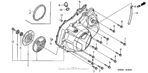 VTR1000F Крышка картера правая