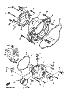 WR250F Crankcase cover ass`y  (v