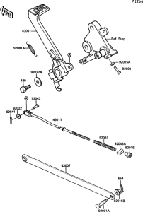 EX500 Педаль тормоза