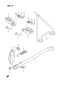 RM125 Stand - footrest