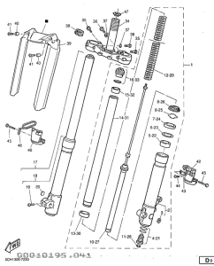 TT600R Передняя вилка