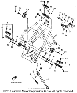 FZ600SC Подножки