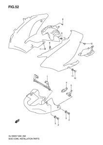 DL1000 Side cowl installation parts