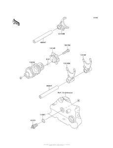 KL650 Валы и вилки переключения передач