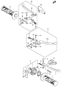 DR-Z125 Рулевой рычаг