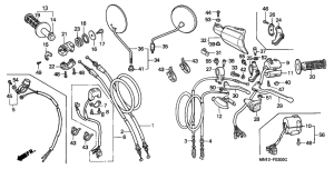XR600R Handle lever / switch / cable