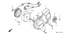 CMX450 Left crankcase cover /  generator