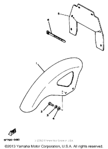 TZ250J Front fender - rear fender