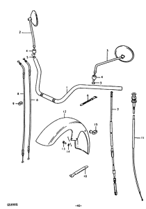 GS850 Handlebar - front fender