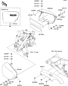 EJ800 Side covers / chain cover(acfa)
