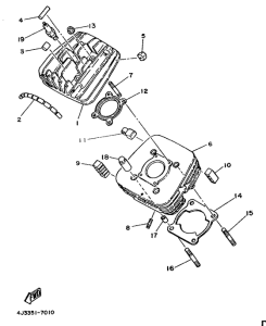 DT125MX Головка цилиндров