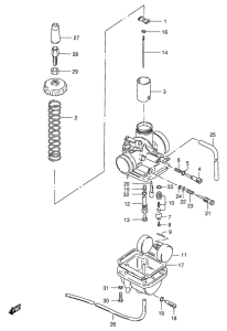 GS125 Carburetor assy