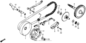 NC50 Clutch + drive chain + final gear 80