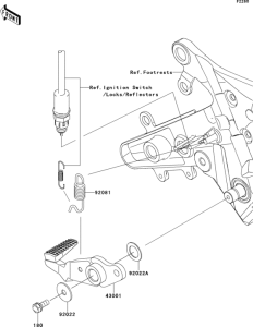 EX650 Педаль тормоза