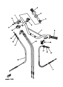 BW350 BW350U Рулевой рычаг и кабель