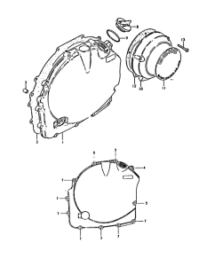 GS1000 Crankcase rh cover