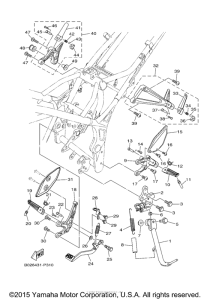 YZFR3FR Подножки