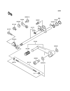 ZX400 Механизм переключения передач