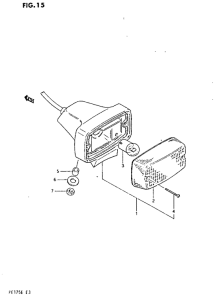 PE175 Задний фонарь