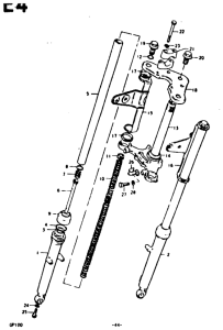 GP100 Вилка передней оси