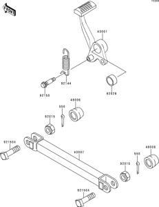 ZR1100 Педаль тормоза