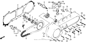 NC50 Left crankcase cover 80