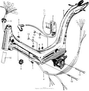 PC50 Frame + wire harness