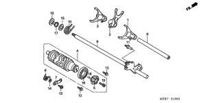 CBF600 (Naked) Вилка переключения передач