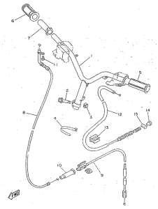 YA50R Steering handle. cable