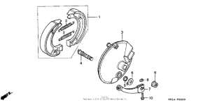 XR80R Front brake + front brake panel