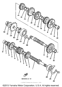YZ100J Трансмиссия