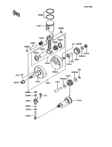 KMX125 Коленвал и поршни