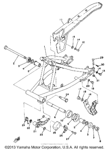 DT175F Swing arm - chain case