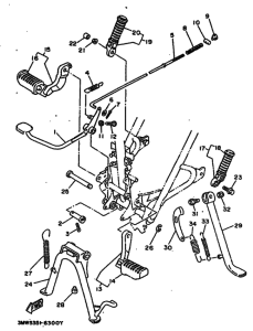 SR125 Support & repose pied