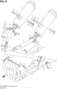 GSX1300R (ABS) Muffler (Gsx1300Ral4 E03)
