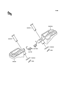 KX125 Подножки