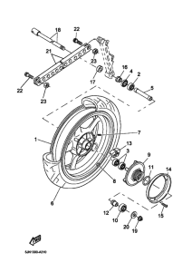 BT1100 Rear wheel complete assy