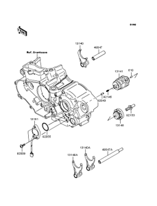  Gear change drum & forks
